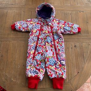 Hanna andersson bright floral snowsuit